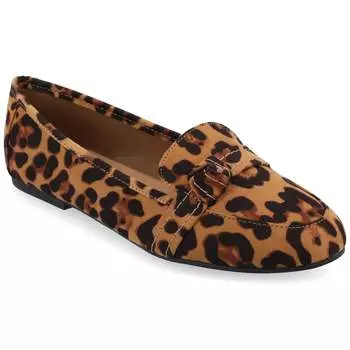 Лоферы женские Journee, цвет leopard