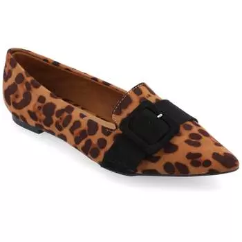 Лоферы женские Journee, цвет leopard