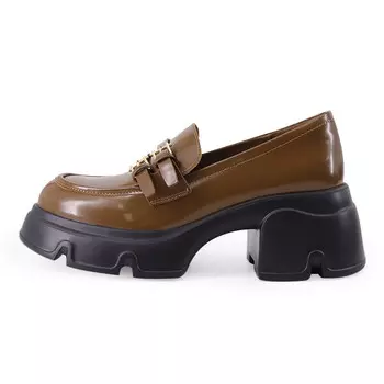 Лоферы женские коричневые Tranoi