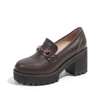 Лоферы женские коричневый Mulinsen