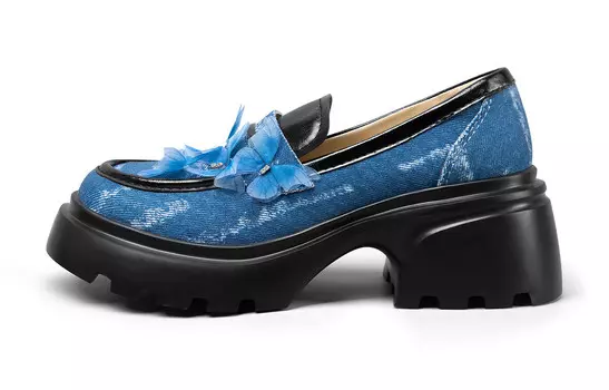 Лоферы женские Lily Wei, цвет Denim Light Blue