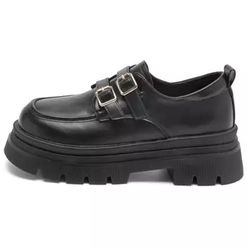 Лоферы женские низкие черные Agsdon