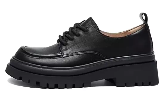 Лоферы женские низкие черные Camel