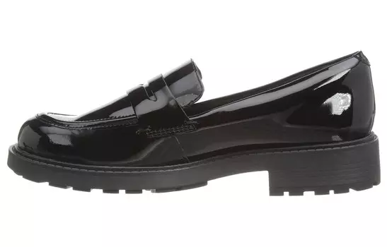 Лоферы женские низкие черные Clarks