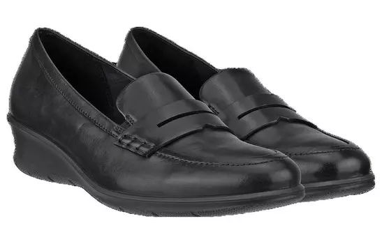 Лоферы женские низкие черные Ecco