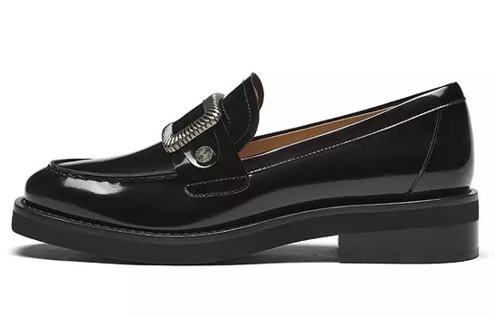 Лоферы женские низкие черный 73Hours