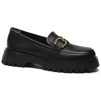 Лоферы женские низкие черный Cameido