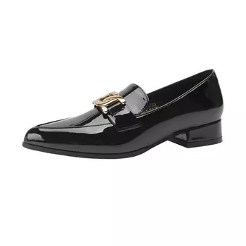 Лоферы женские низкие черный Safiya