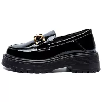 Лоферы женские низкие черный Spider King