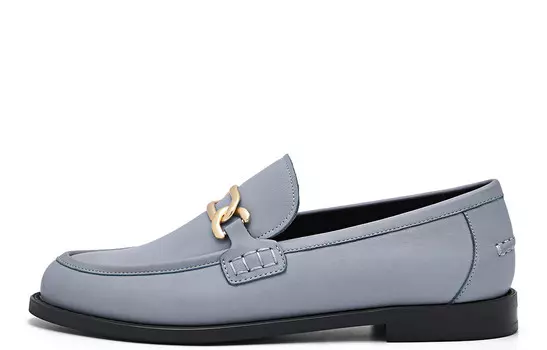 Лоферы женские низкие синие Pedro