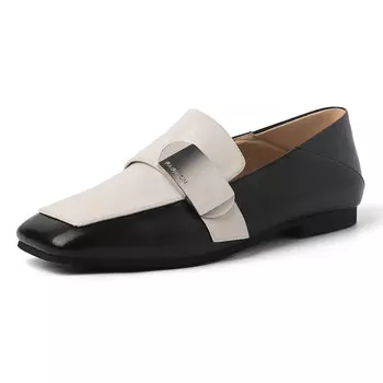 Лоферы женские Rongcheng Shoe King, черный/белый