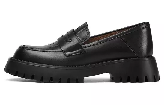 Лоферы женские с низким верхом Bosssunwen, темно-коричневый