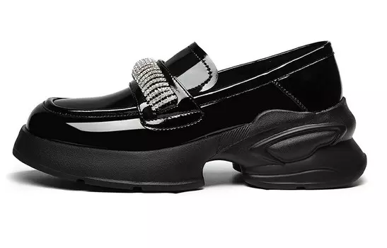 Лоферы женские с низким верхом Daphne, черный