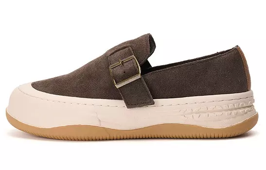 Лоферы женские с низким верхом Joy&Mario, коричневый