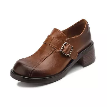 Лоферы женские с низким верхом Zi Xiao, коричневый