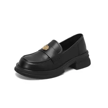 Лоферы женские с низким верхом Zi Xiao, цвет Black Patent Leather