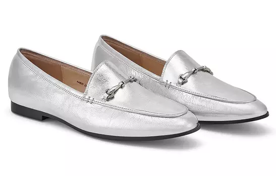 Лоферы женские серебряный 73Hours, серебряный