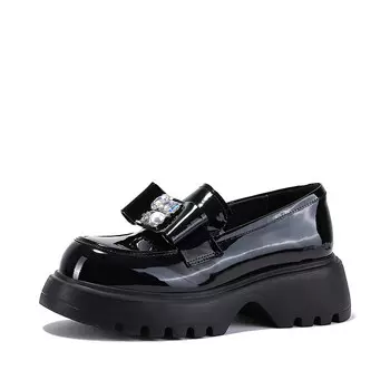 Лоферы женские серебряный Bellalily, черный