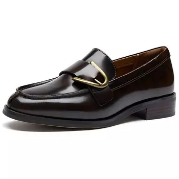 Лоферы женские темно-коричневые Clarks