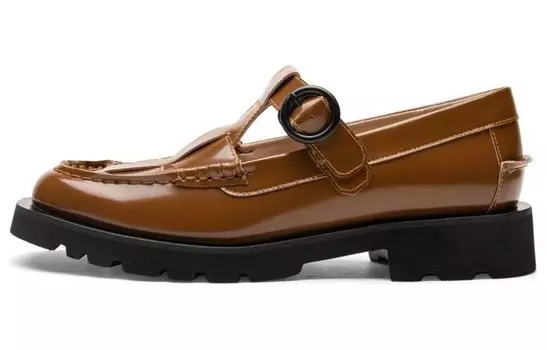 Лоферы женские Toomanyshoes, коричневый