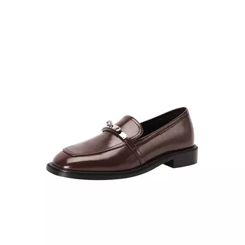 Лоферы женские Yikefei, коричневый