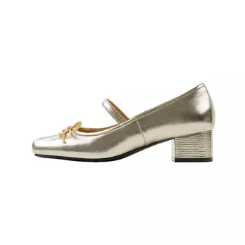 Лоферы женские золотые Marie Claire
