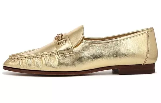 Лоферы женские золотые Sam Edelman
