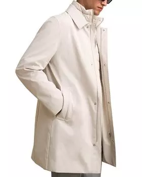Логан Регуляр Фит Гибридное Пальто со Съемной Подкладкой REISS, слоновая кость/кремовый