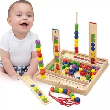 Логические бусинки, развивающая игра, Вига Viga
