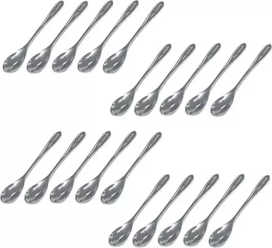 Logo 171-408 Кофейные ложки, набор из 20 штук, производство Япония, 4,7 дюйма (11,9 см), нержавеющая сталь 18-0, коммерческое использование, оптовая закупка Toa, Silver