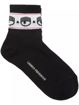 Логомания носки Chiara Ferragni, черный