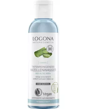 Logona Classic, Глубоко очищающая мицеллярная вода с органическим алоэ, 125 мл
