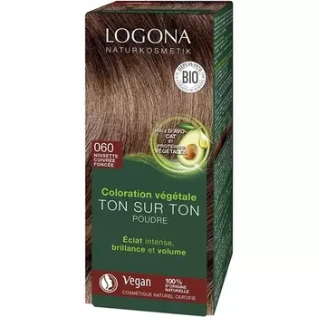 Logona Natural Cosmetics Орехово-коричневая порошковая краска для волос на растительной основе 100 г, Logona Naturkosmetik