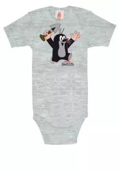 Logoshirt Боди "Крот", с лицензионным оригинальным дизайном, цвет Grau-Meliert