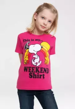 Logoshirt Футболка "Арахис" с лицензионным оригинальным дизайном, розовый