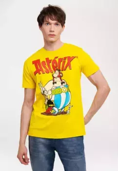 Logoshirt Футболка "Астерикс - Астерикс и Обеликс", с комиксным принтом, желтый