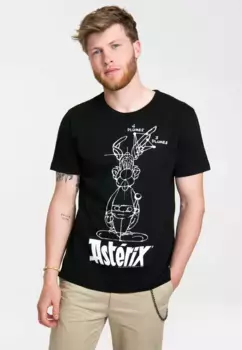 Logoshirt Футболка "Астерикс Галл", с лицензионным оригинальным дизайном, черно-белый
