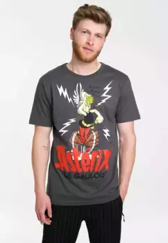 Logoshirt Футболка "Астерикс - Галл" с ретро-принтом, серый