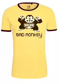 Logoshirt Футболка "Bad Monkey" с модным игровым принтом, коричневый