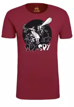 Logoshirt Футболка "Безумный - Шпион против Шпиона" с модным комиксным принтом, красный
