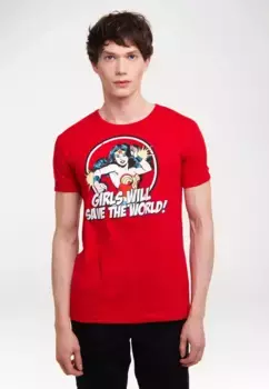 Logoshirt Футболка "Чудо-женщина - DC Comics", с принтом "Чудо-женщина", красный