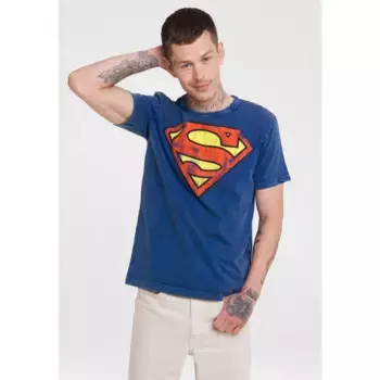Logoshirt Футболка "DC Comics – Супермен", с лицензионным принтом, синий