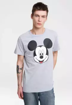 Logoshirt Футболка "Дисней", в лицензионном оригинальном дизайне, цвет Grau-Meliert