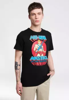 Logoshirt Футболка "He-Man" с крупным принтом "Повелители Вселенной", цвет Schwarz-Mehrfarbig