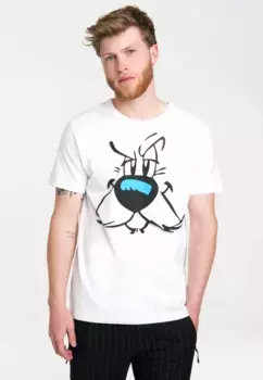 Logoshirt Футболка "Idefix - Faces - Asterix", с классным принтом, белый
