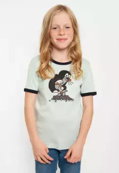 Logoshirt Футболка "Кроток" с милым принтом спереди, зеленый