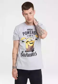 Logoshirt Футболка "Миньоны", с лицензионным оригинальным дизайном, цвет Grau-Meliert