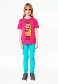 Logoshirt Футболка "Мышь" с лицензионным оригинальным дизайном, розовый