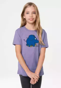 Logoshirt Футболка "Sendung mit der Maus - Elephant Tr", с классным принтом, фиолетовый