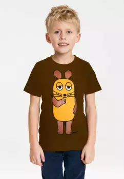 Logoshirt Футболка "Sendung mit der Maus - Maus", с классным принтом, коричневый